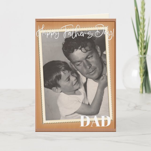 Father's Day DAD Add Your Own Photo Custom Card (Front)