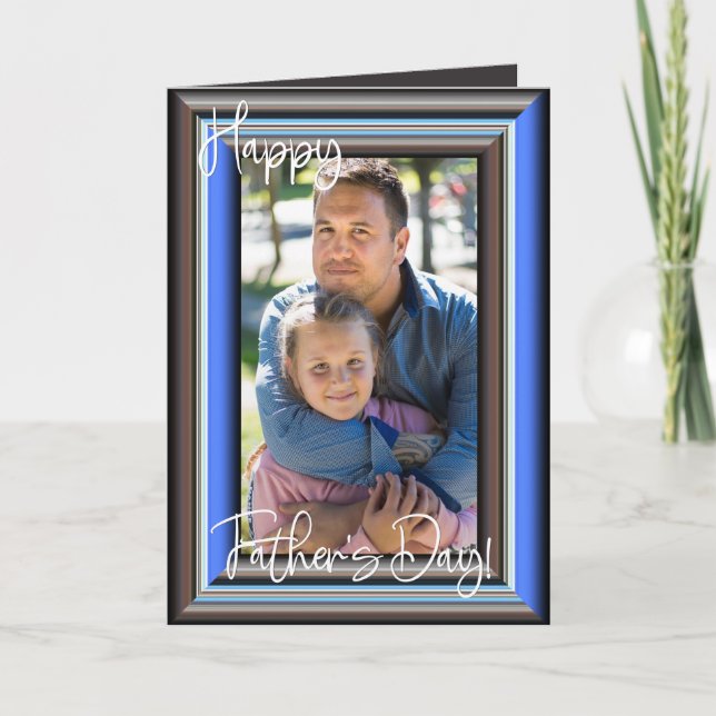 Father's Day DAD Add Your Own Photo Custom Card (Front)
