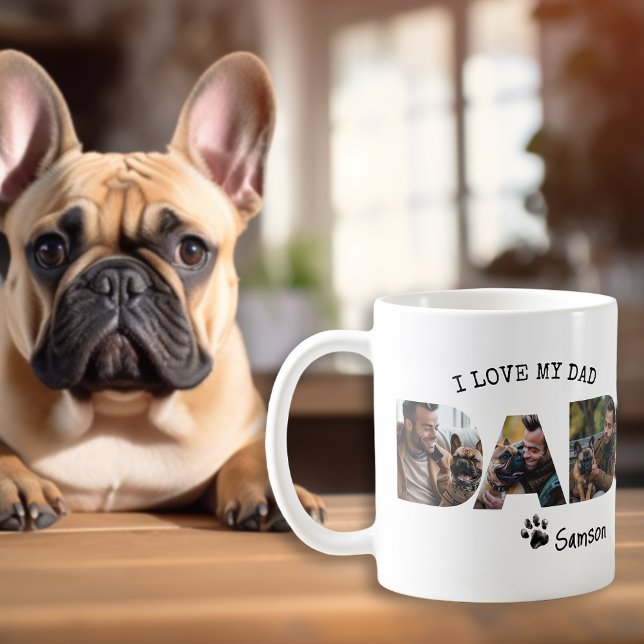  Father's Day Dad From Dog Photo Template Coffee Mug (Creator Uploaded)