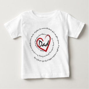 Father's Day Dad Heart Baby T-Shirt