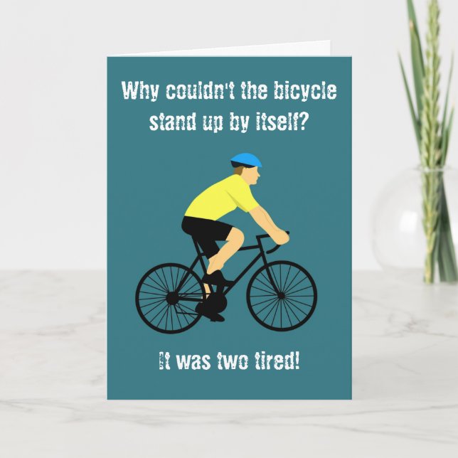 Father's Day Dad Joke Bicycle Card (Front)