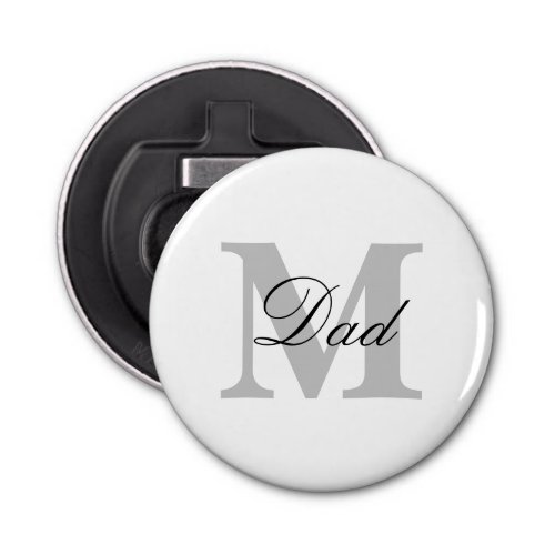 Fathers Day Dad Monogram Initials Custom Gifts Bottle Opener