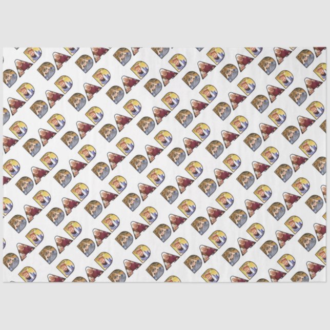 Fathers Day Dad Photo Collage Custom Pattern Tissue Paper (Front)