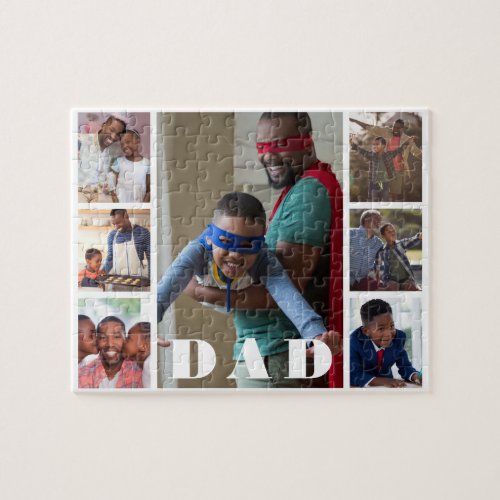 Fathers Day Dad Photo Collage Jigsaw Puzzle