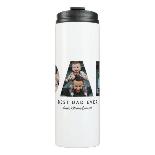 Fathers Day Dad Photo Letters Thermal Tumbler