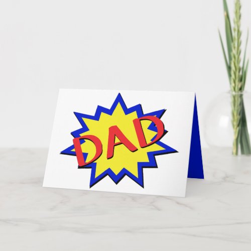 Fathers Day Dad Super Hero Card