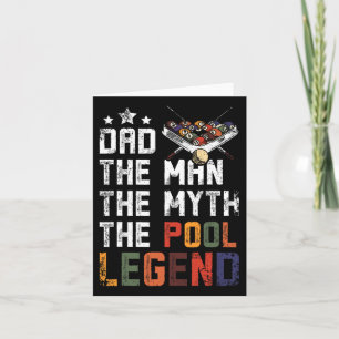 Fathers Day Dad The Pool Billiards Legend Card