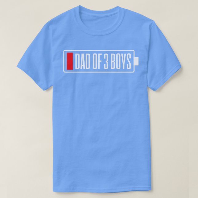 Fathers Day Dad Three Boys T-Shirt (Design Front)
