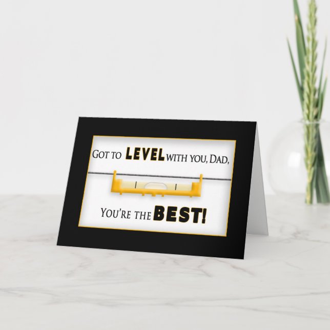 FATHER'S DAY - DAD - Tool - Level Card (Front)