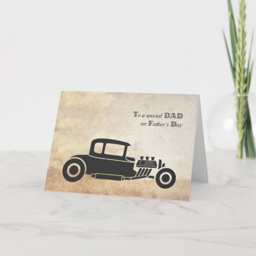 Fathers Day Dad Vintage Car Card