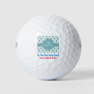 Father's Day Dad World's Best Ever From the Kids Golf Balls