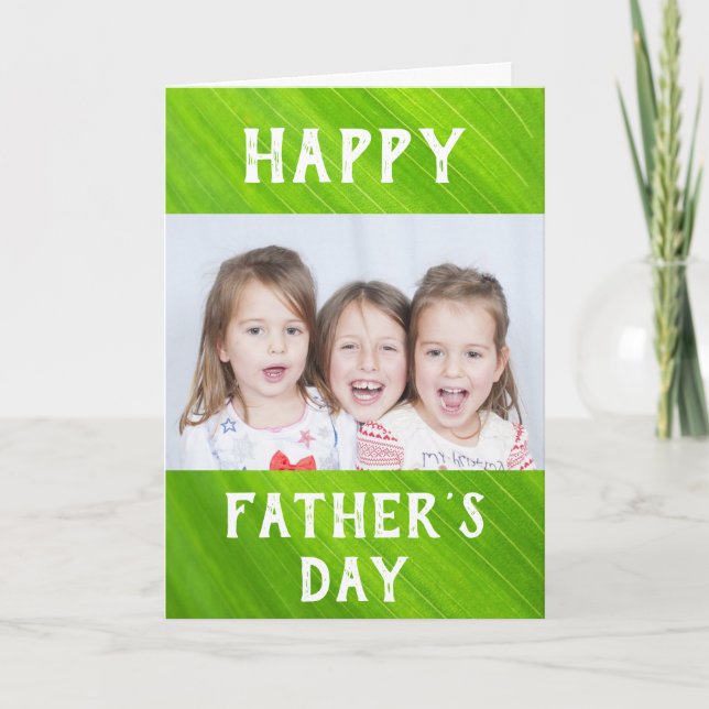 Fathers Day Dad Worlds Best Ever Kids Photo Card (Front)