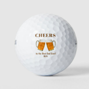 Father's Day Dad World's Best Ever Monogram Golf Balls