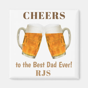 Father's Day Dad World's Best Ever Monogram Magnet