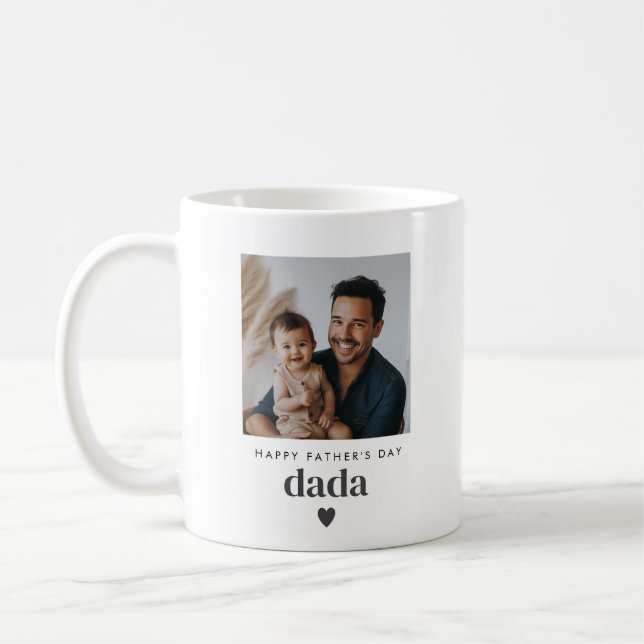 Fathers Day Dada Photo Coffee Mug (Left)