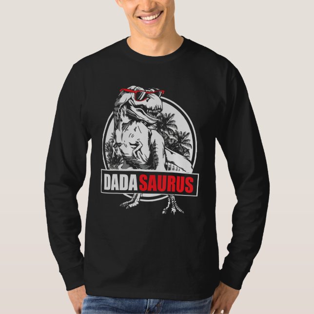 Father's Day Dadasaurus Rex Dinosaur  Daddy Saurus T-Shirt (Front)