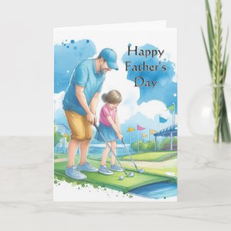 Father's Day Daddy / Daughter Mini Golf Card