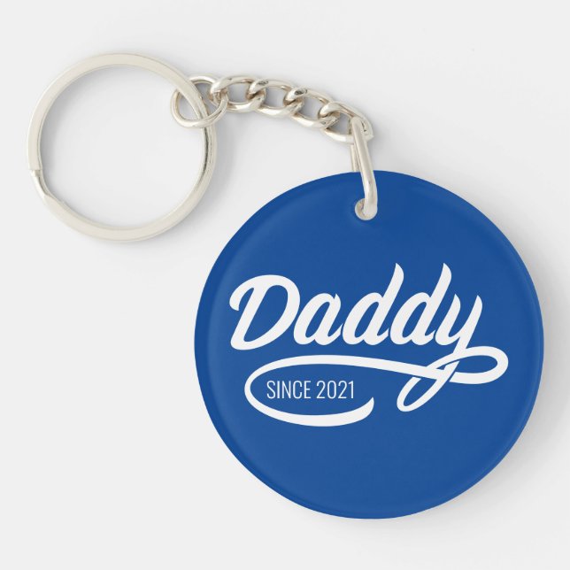 Father's Day - Daddy Since… Keychain (Front)