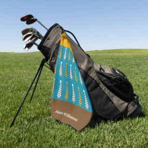 Father's Day Daddy Ties Customize Name Golf Towel