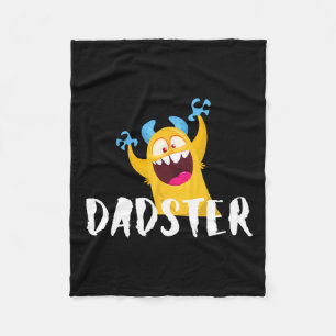 Fathers Day Dadster Silly Monster Papa Daddy  Fleece Blanket