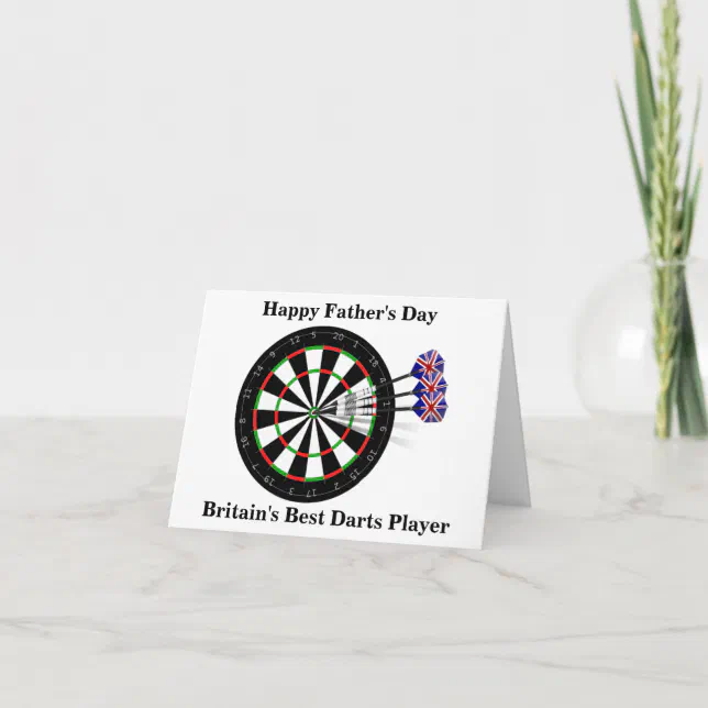 Father s Day Dart Board And Darts Card Zazzle father-s-day-dart-board-and-darts-card-zazzle