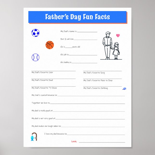 Father's Day Daughter Interview Download Printable Poster (Front)