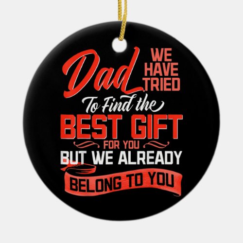 Fathers Day Daughter Son Wife Sweet Message for Ceramic Ornament