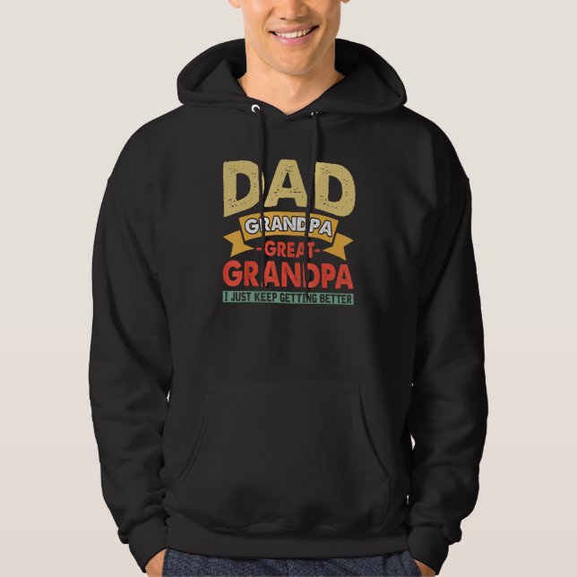 Fathers Day Design from Grandkids Dad Grandpa Grea Hoodie (Front)