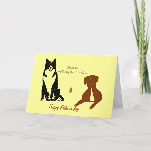 Fathers Day Dog card funny Card