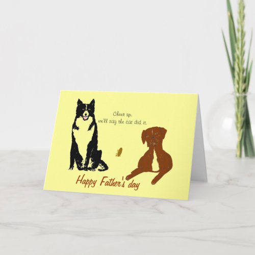 Fathers Day Dog card funny Card