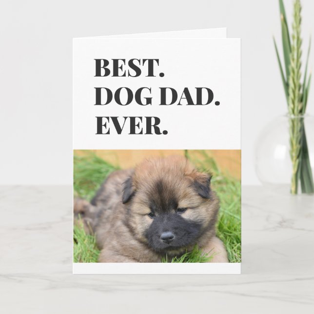 Father's Day Dog Dad Best Ever Pet Photo Card (Front)