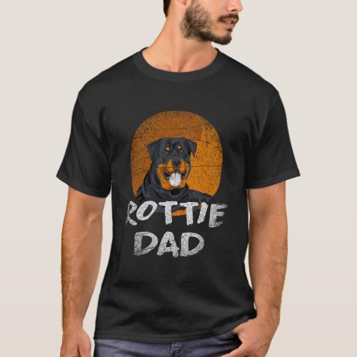 Fathers Day Dog Dad Gift Rottweiler T_Shirt