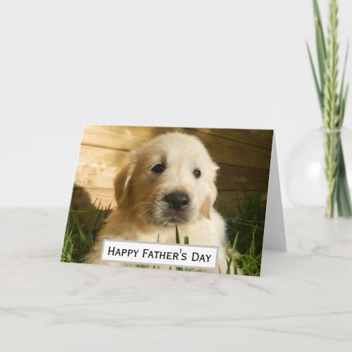 Fathers Day Dog Dad Greatest Best Ever Pet Photo Card