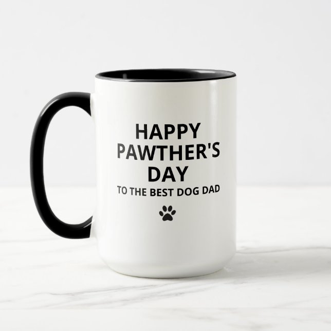 Father's Day Dog Dad Mug, Personalized Pet Mug for (Left)