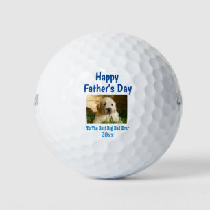 Father's Day Dog Dad World's Best Ever Pet Photo Golf Balls