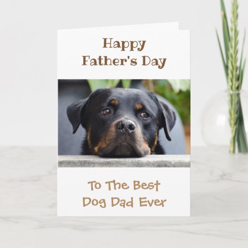 Fathers Day Dog Dad Worlds Best Ever Photo Card