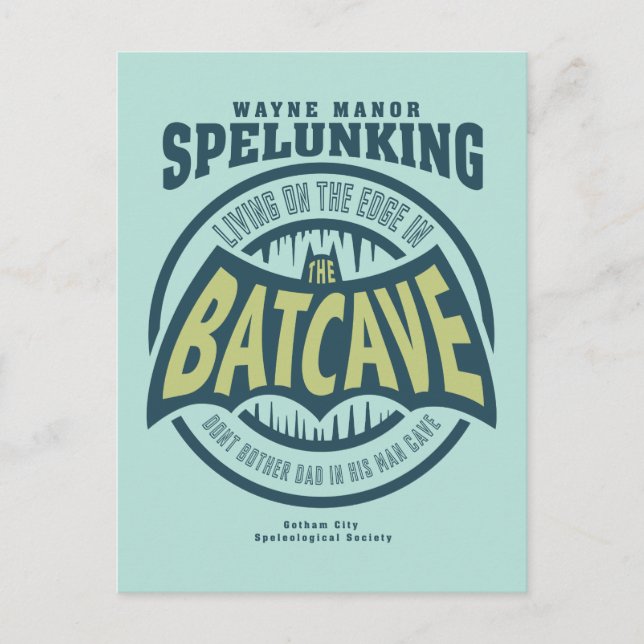 Father's Day| Don't Bother Dad In Batcave Postcard (Front)