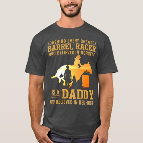 Fathers day Equestrian dad Barrel dad T_Shirt