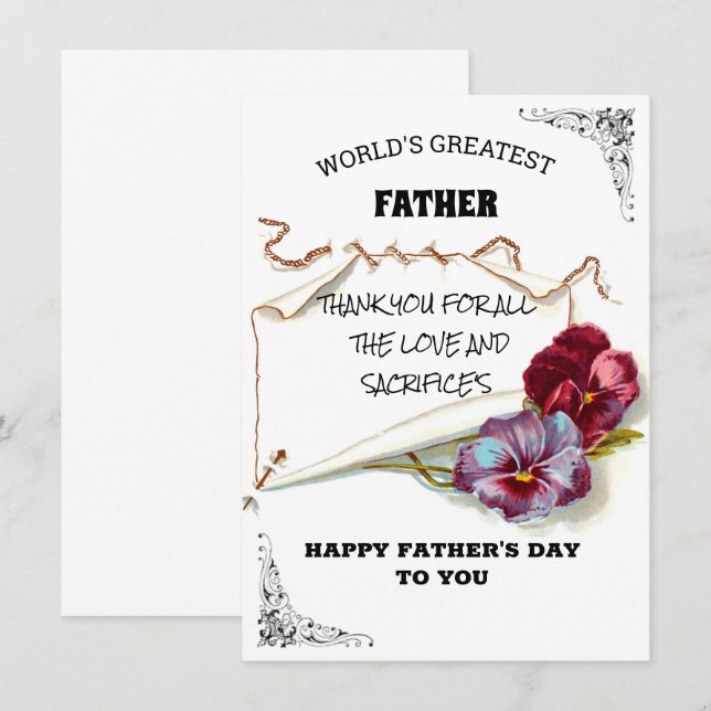FATHERS DAY ESPECIAL1 THANK YOU CARD (Front/Back)