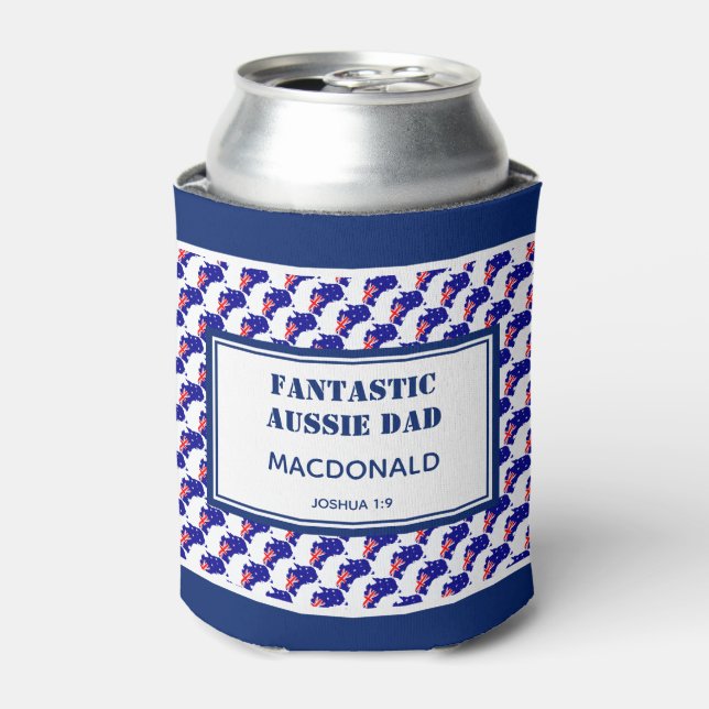 Father's Day FANTASTIC AUSSIE DAD Personalized Can Cooler (Can Front)