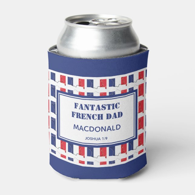 Father's Day FANTASTIC FRENCH DAD Personalized Can Cooler (Can Front)