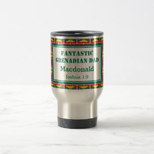 Father's Day FANTASTIC GRENADIAN DAD Personalized Travel Mug