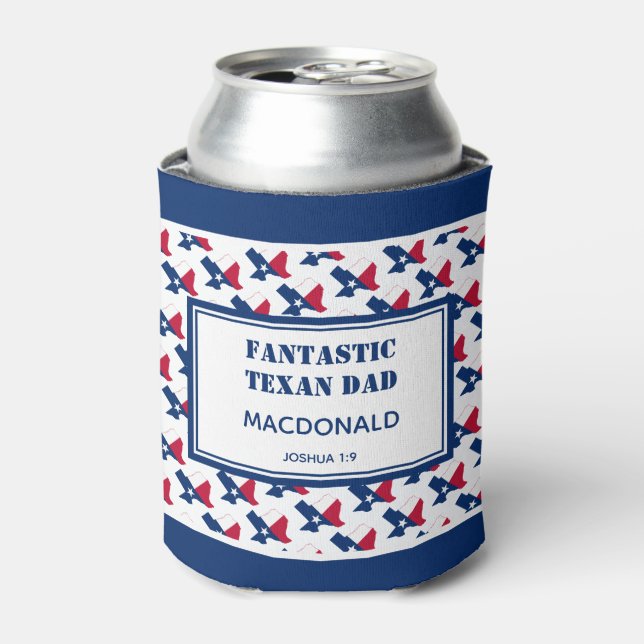 Father's Day FANTASTIC TEXAN DAD Personalized Can Cooler (Can Front)