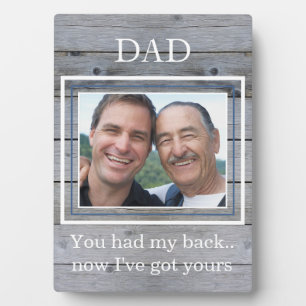 Father's Day Father and Grown Son Photo Plaque