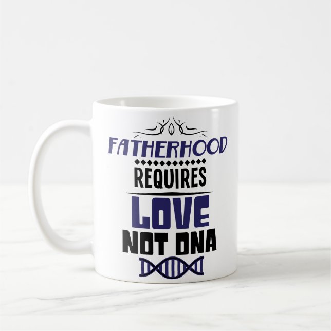 Fathers Day Fatherhood Step Dad Coffee Mug Gift (Left)