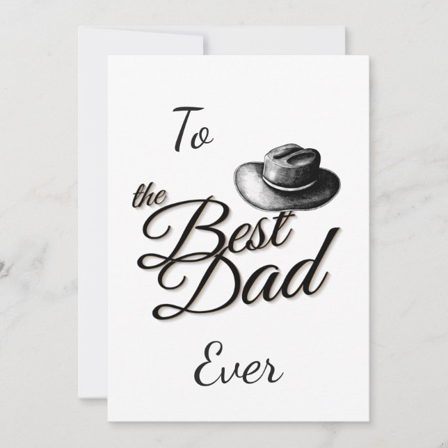 Father's Day  fedora hat with text Thank You Card (Front)