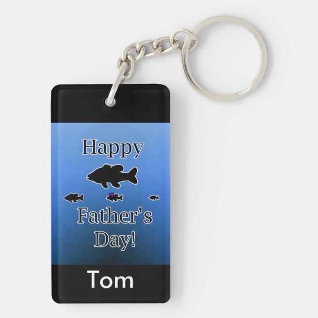 Father's Day Fish Keychain (Back)