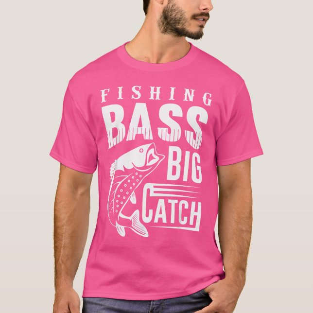 Father'S Day Fishing Bass Fisherman Rod T-Shirt (Front)