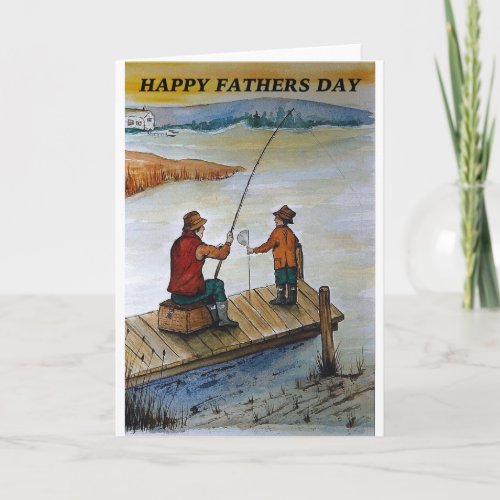 Fathers Day fishing card