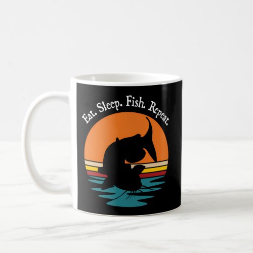 FatherS Day Fishing Catfish Eat Sleep Fish Repeat Coffee Mug